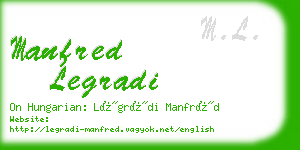 manfred legradi business card